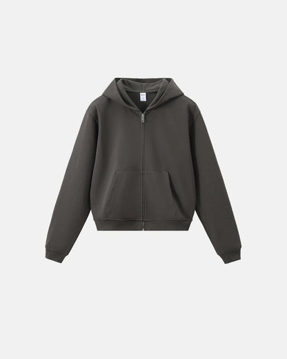 Blank French Terry Zip Up Hoodies | LCDEGO Streetwear