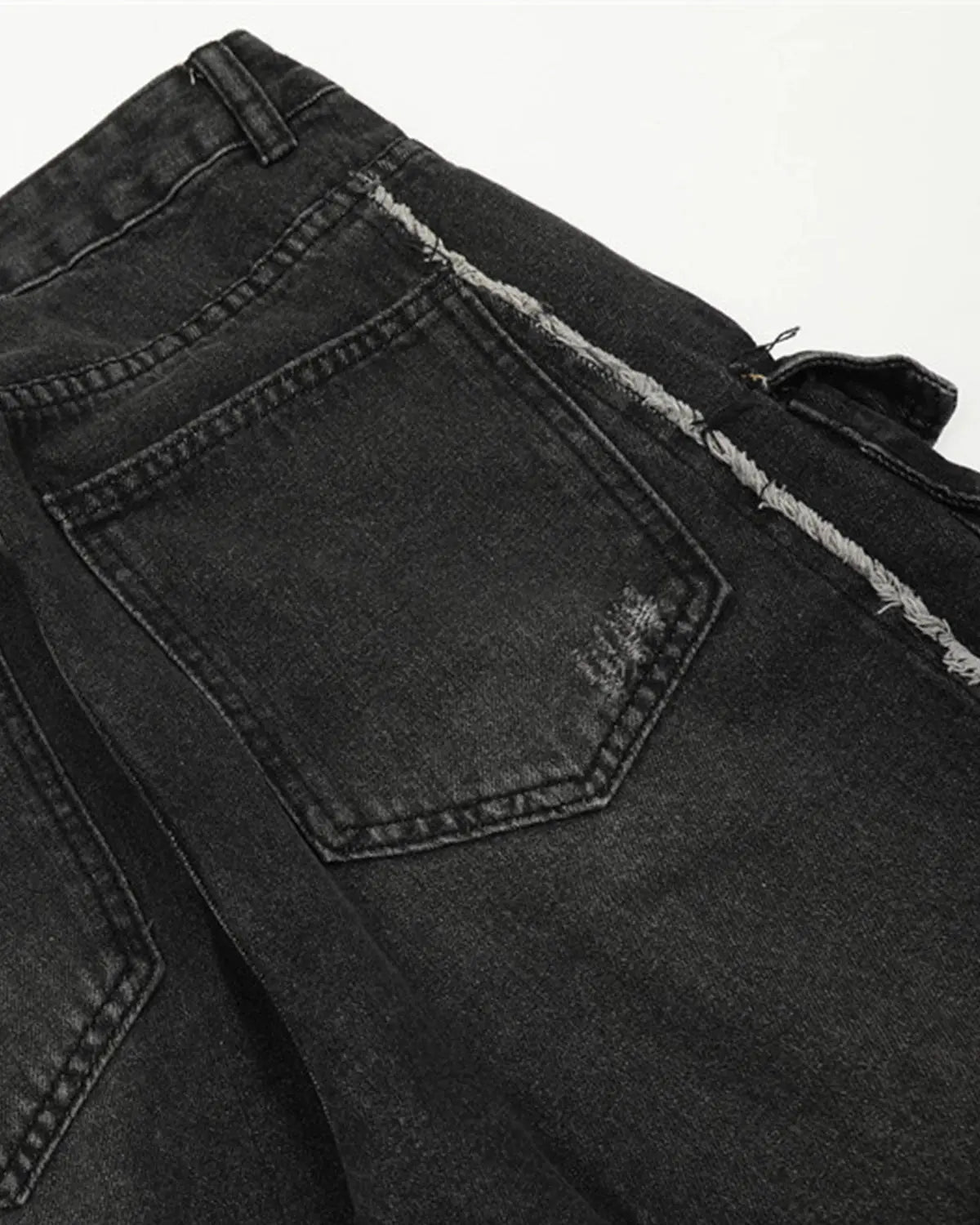 Multi Pockets Cargo Wide Leg Jeans | LCDEGO Streetwear