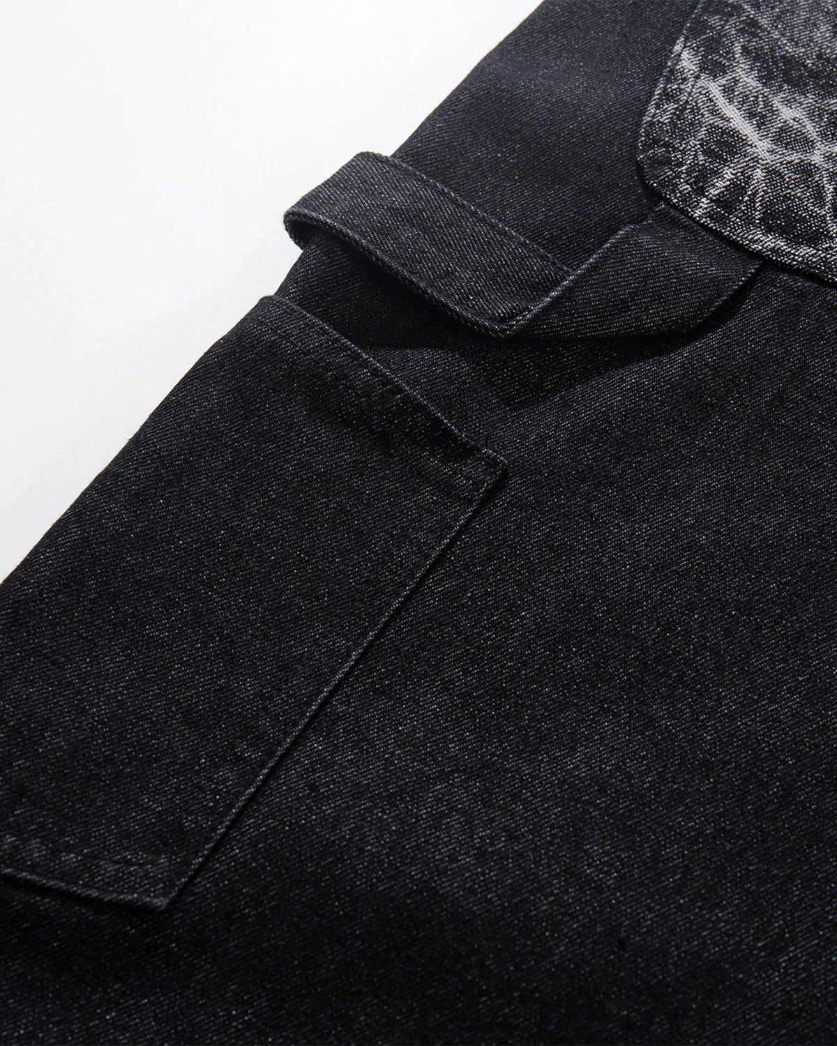 Layered Double Waist Patchwork Baggy Jeans | LCDEGO Streetwear