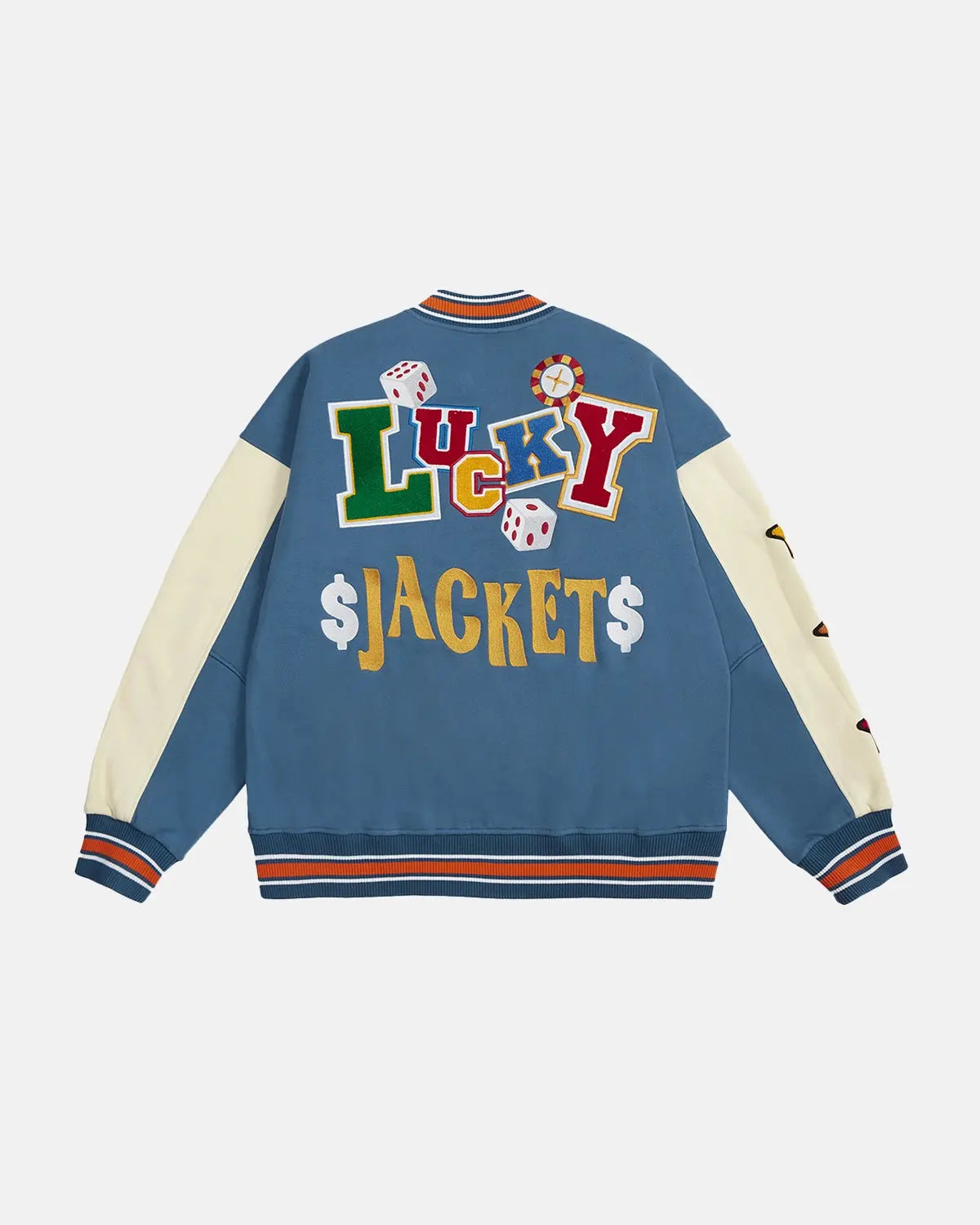 Poker Embroidery Varsity Jacket | LCDEGO Streetwear