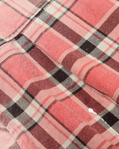 Distressed Gradient Plaid Shirt | LCDEGO Streetwear