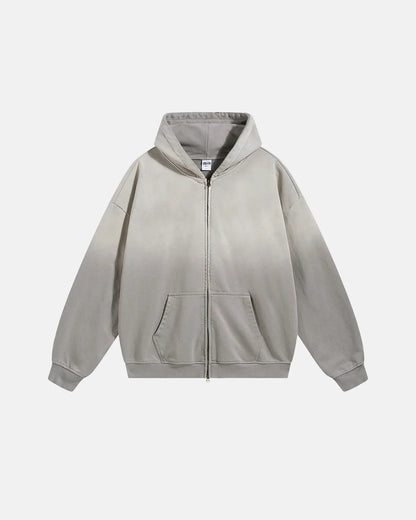 LCDEGO Monkey Wash French Terry Zip Up Hoodies