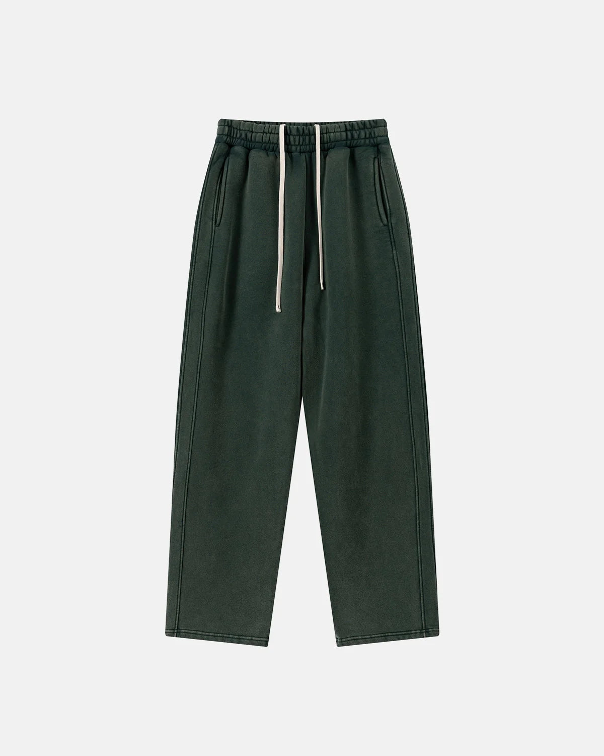 Retro Acid Washed Fleece Straight Leg Joggers | LCDEGO Streetwear