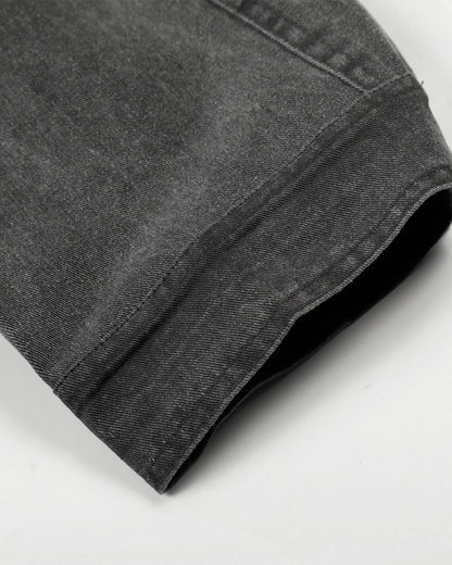 Washed Cross Applique Cargo Jacket | LCDEGO Streetwear