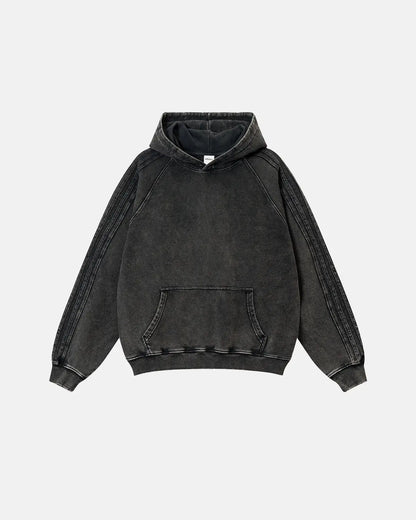 Frayed Seam Acid Wash Hoodies | LCDEGO Streetwear