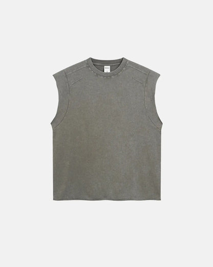 Stitching  Acid Wash Tank Tops  | LCDEGO Streetwear
