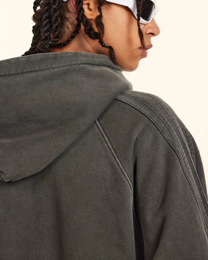 Frayed Seam Acid Wash Hoodies | LCDEGO Streetwear