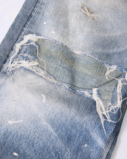 Layered Digital Print Baggy Jeans | LCDEGO Streetwear