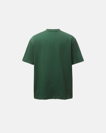 Distressed Washed Mock Neck T Shirt | LCDEGO Streetwear