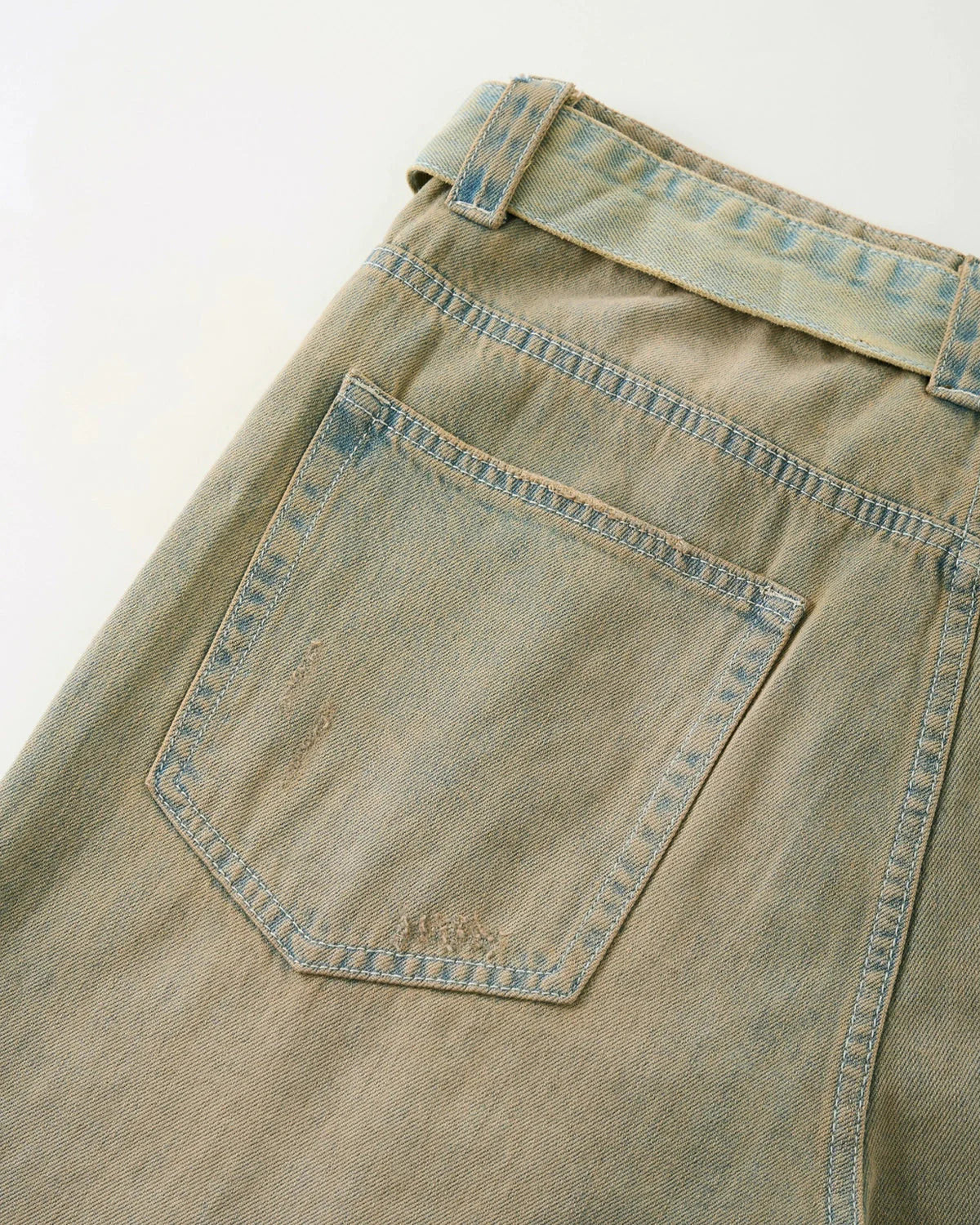 Beaded Studded Washed Baggy Jeans | LCDEGO Streetwear