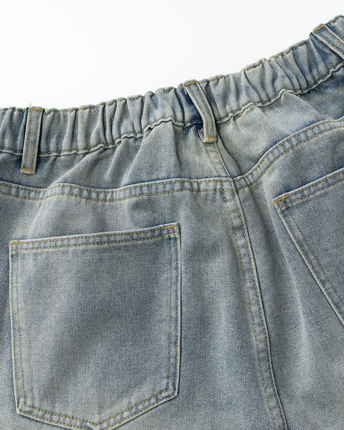 Structured Washed Denim Shorts | LCDEGO Streetwear