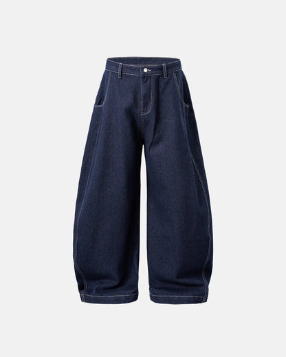 LCDEGO Washed Barrel Baggy Jeans