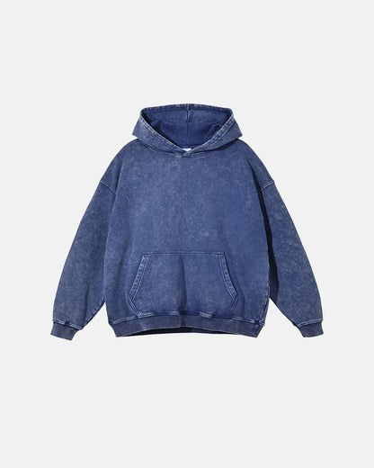 French Terry Washed Distressed Hoodies | LCDEGO Streetwear