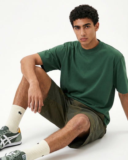 Distressed Washed Mock Neck T Shirt | LCDEGO Streetwear