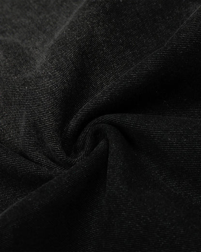 Whisker Washed Rivet Barrel Jeans | LCDEGO Streetwear