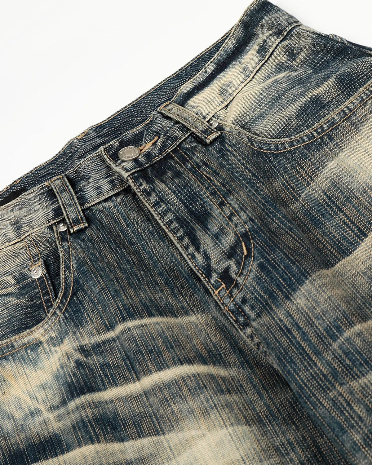 Bamboo Weave Barrel Baggy Jeans | LCDEGO Streetwear
