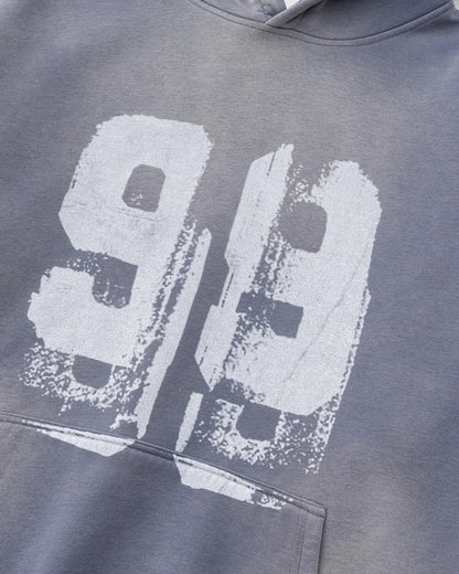 Graffiti Print Washed Fleece hoodie | LCDEGO Streetwear