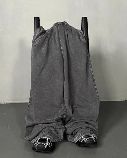 Ripped Acid Wash Sweatpant | LCDEGO Streetwear