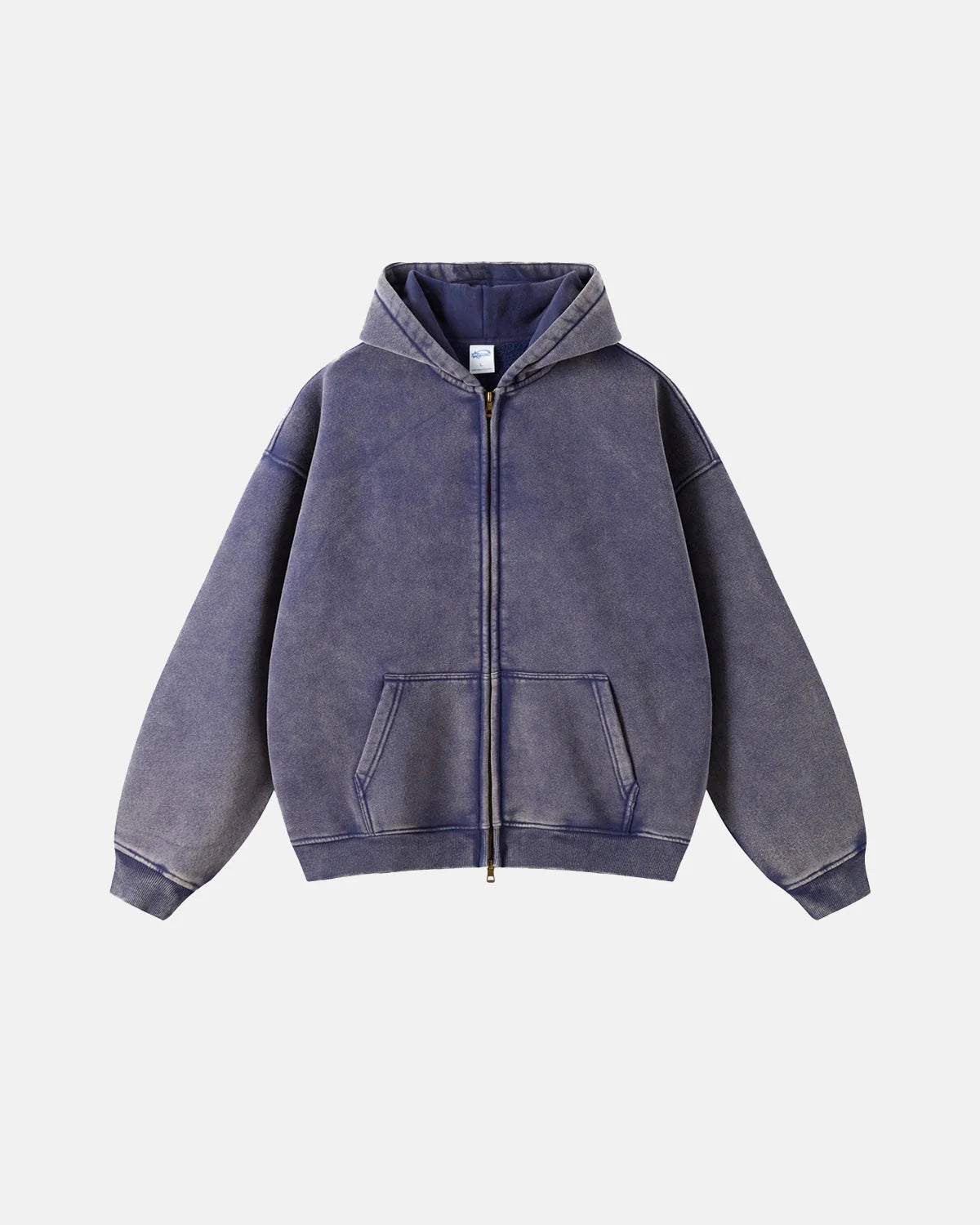LCDEGO Vintage Washed Zip Up Hoodie