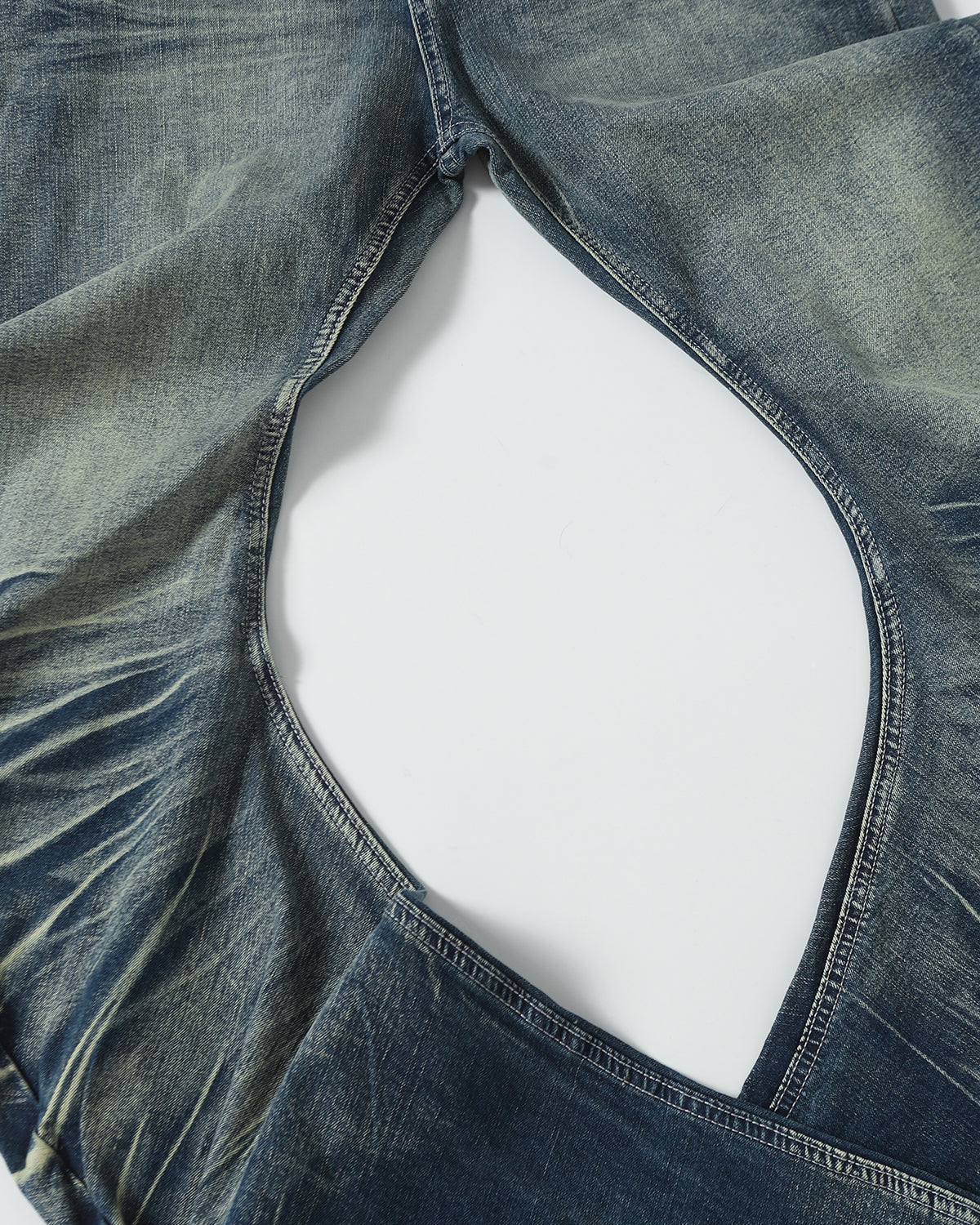 Distressed Stacked Slim Jeans | LCDEGO Streetwear