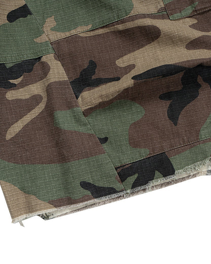 Oversized Camo Cargo Longline Shorts | LCDEGO Streetwear