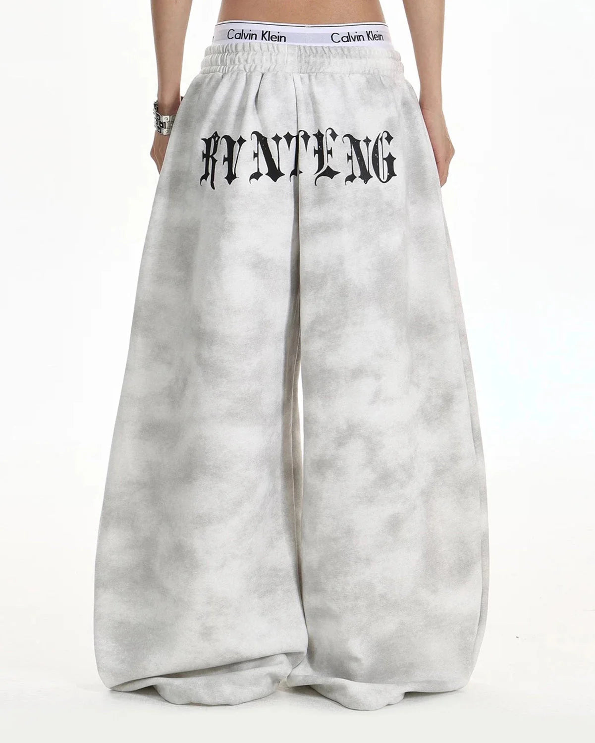 Washed Cross Barrel Sweatpants | LCDEGO Streetwear