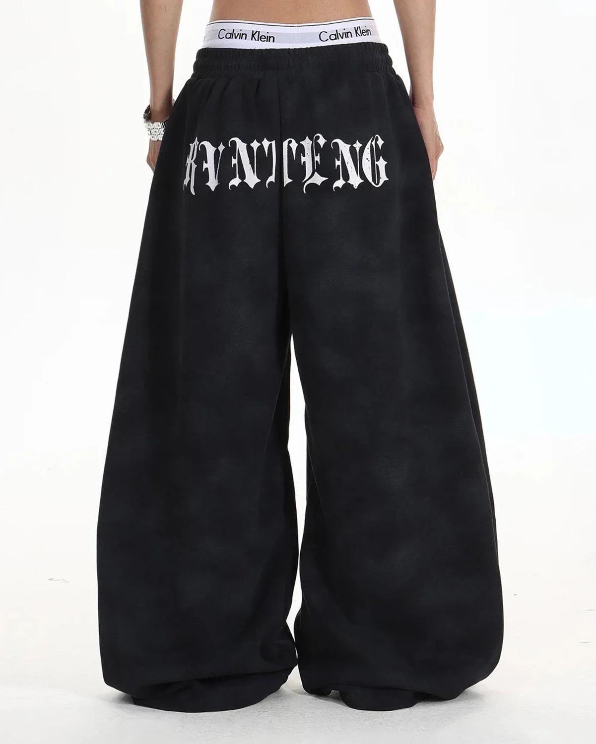 Washed Cross Barrel Sweatpants | LCDEGO Streetwear