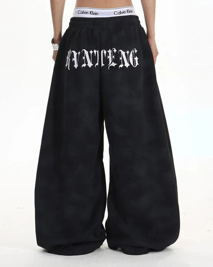 Washed Cross Barrel Sweatpants | LCDEGO Streetwear