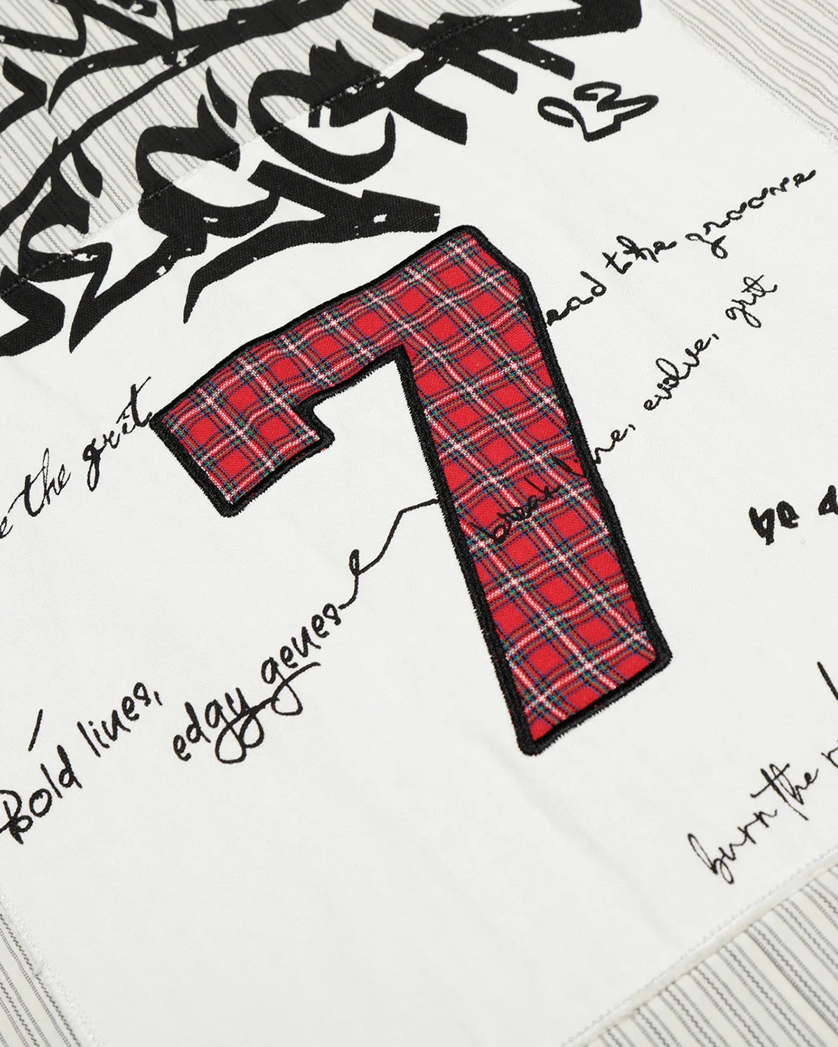 Graffiti Patch Striped Shirts | LCDEGO Streetwear