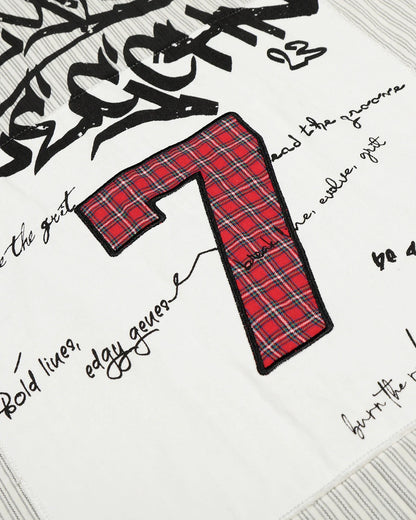 Graffiti Patch Striped Shirts | LCDEGO Streetwear