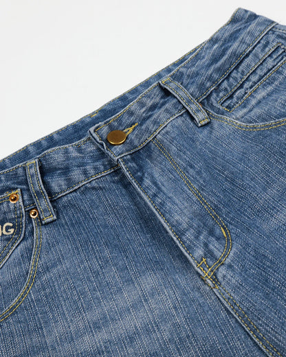 Cinch Back Bamboo Weave Long Jorts | LCDEGO Streetwear