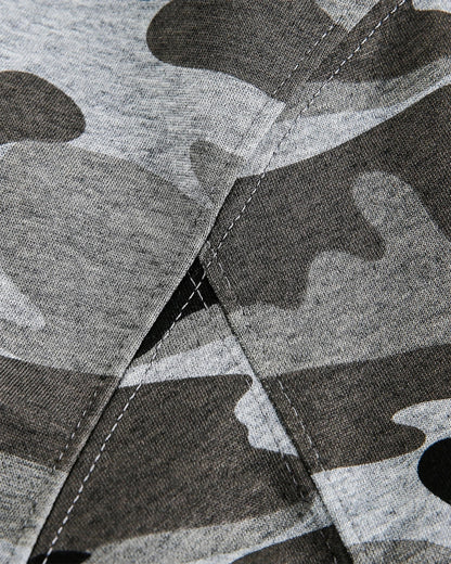 Cropped Camouflage Zip Up Hoodie | LCDEGO Streetwear
