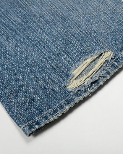 Stitching Bamboo Weave Bootcut Jeans | LCDEGO Streetwear