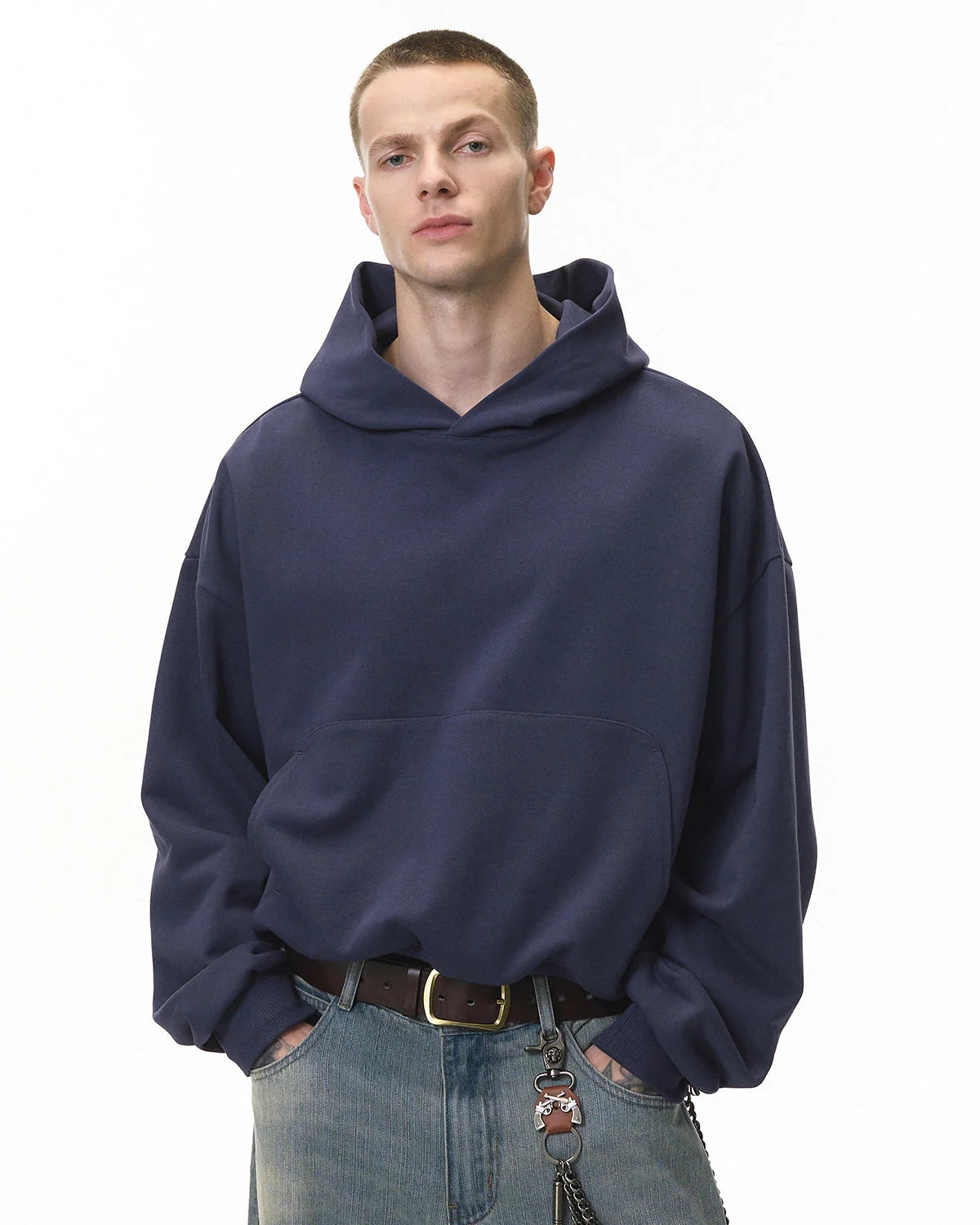 Blank Boxy Fit French Terry Hoodies | LCDEGO Streetwear
