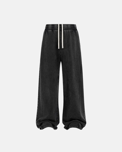 Acid Wash Stitching Straight Leg Sweatpant | LCDEGO Streetwear