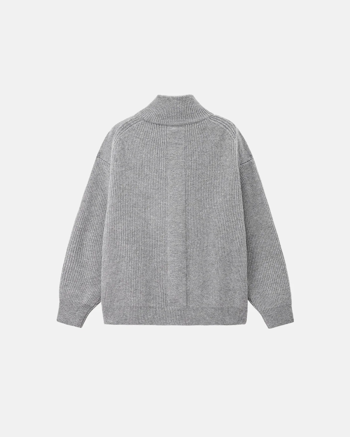 Quarter Zip Up Mock Neck Sweaters | LCDEGO Streetwear