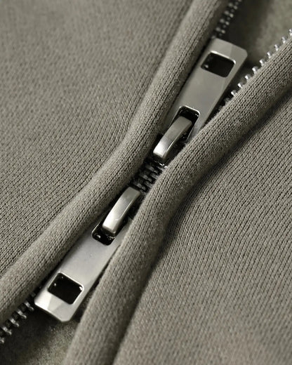 Fleece Double Zip Up Hoodies | LCDEGO Streetwear