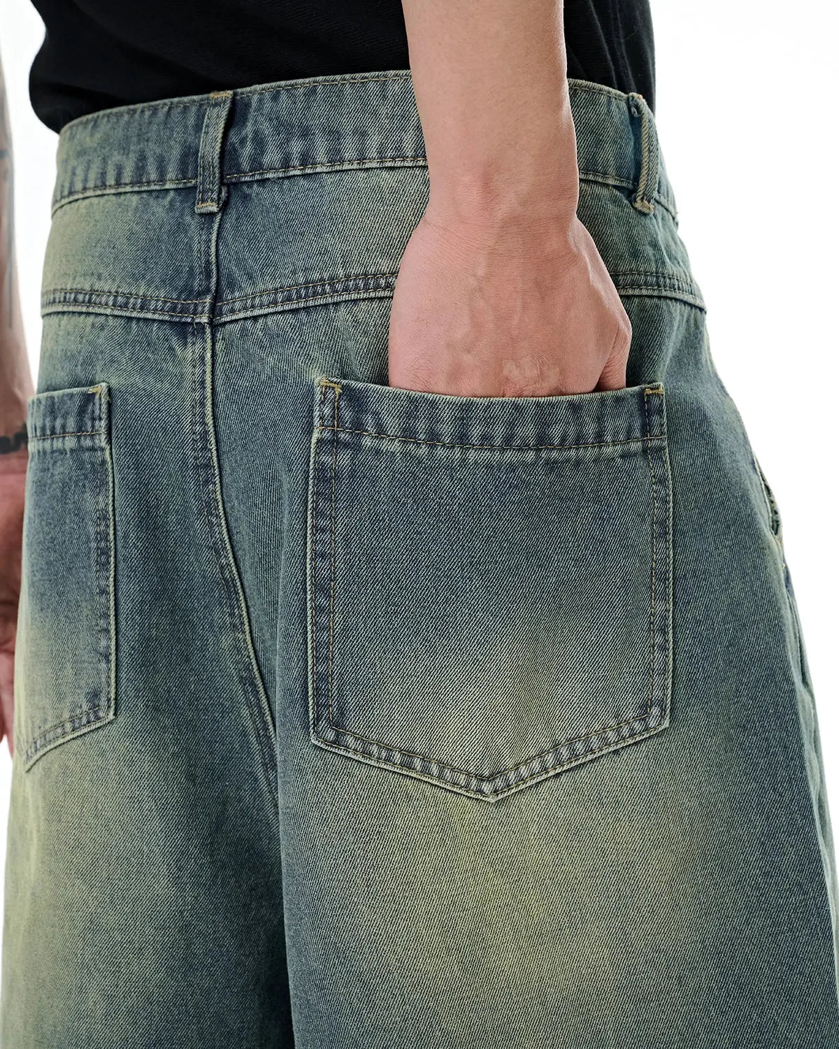 Retro Washed Denim Shorts | LCDEGO Streetwear