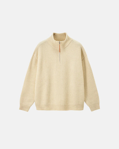 Quarter Zip Up Mock Neck Sweaters | LCDEGO Streetwear