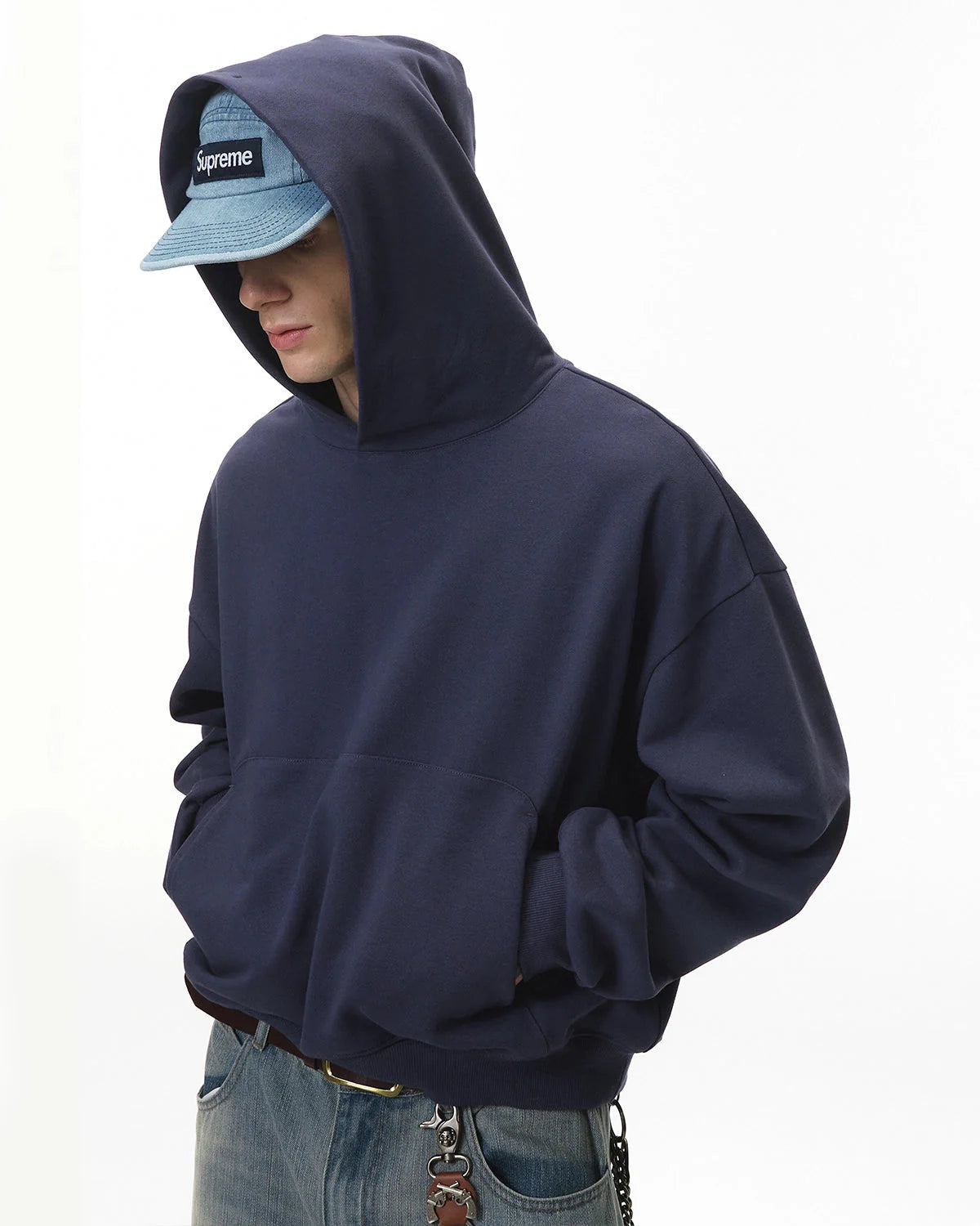 Blank Boxy Fit French Terry Hoodies | LCDEGO Streetwear