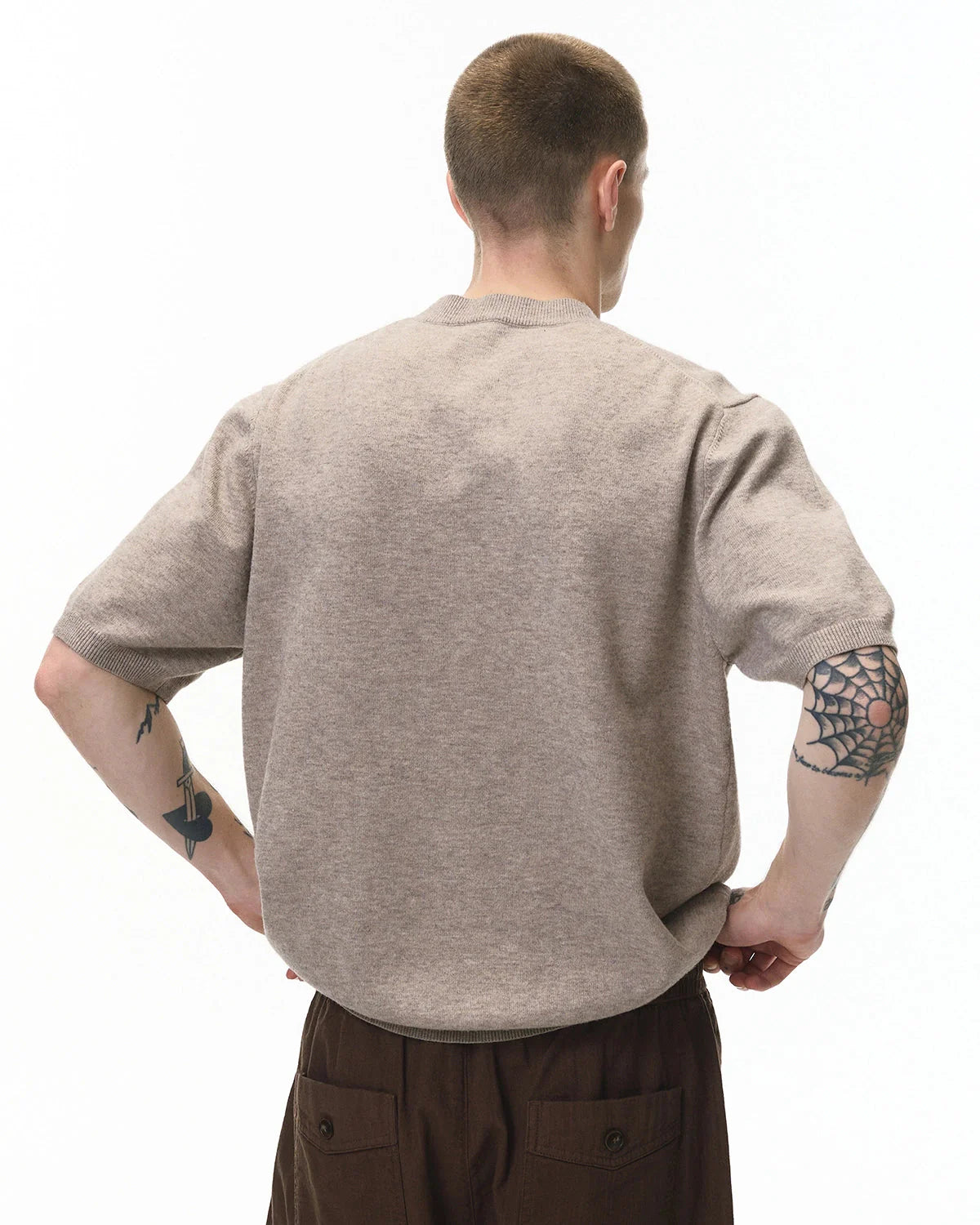 Knitwear Short-sleeved Crewneck Sweater | LCDEGO Streetwear