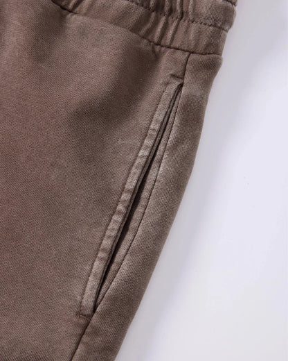 Double Waist Acid Wash Sweat Shorts | LCDEGO Streetwear