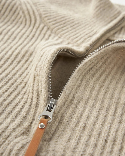 Quarter Zip Up Mock Neck Sweaters | LCDEGO Streetwear