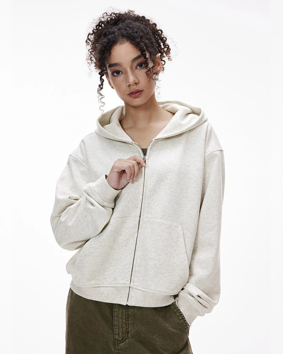 Blank French Terry Zip Up Hoodies | LCDEGO Streetwear
