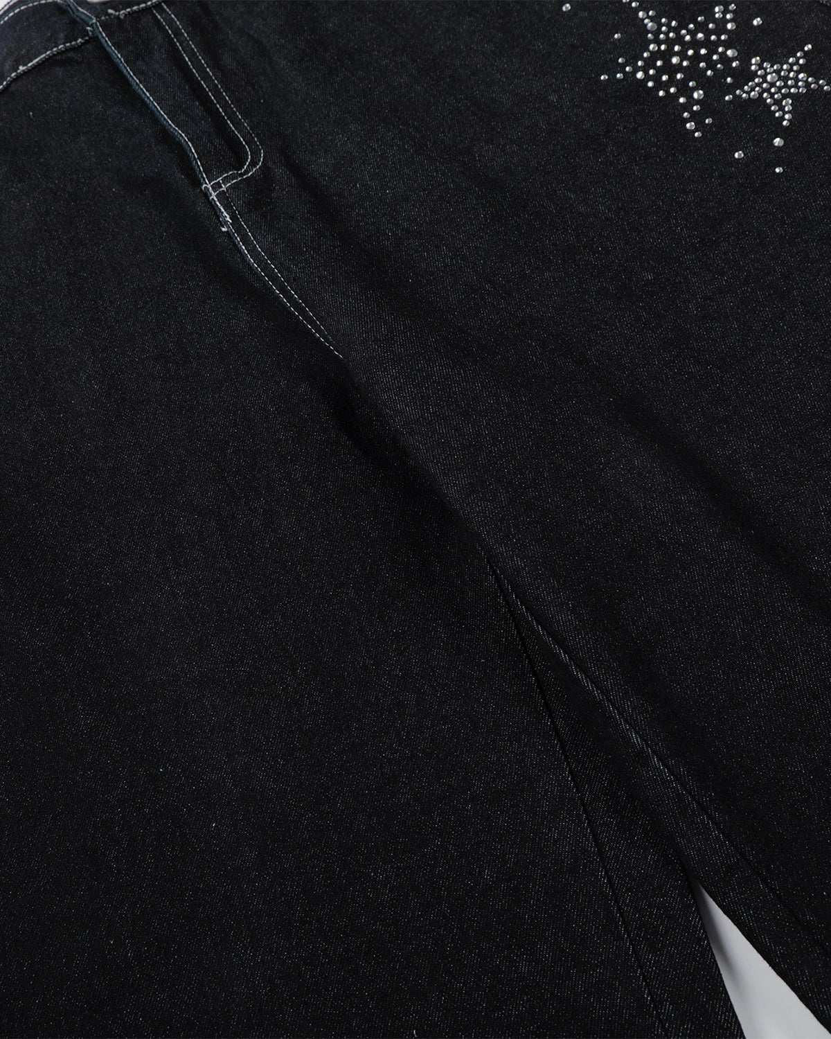 Star Rhinestone Denim Shorts | LCDEGO Streetwear