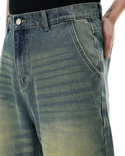 Retro Washed Denim Shorts | LCDEGO Streetwear
