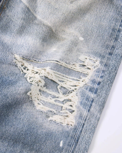 Layered Digital Print Baggy Jeans | LCDEGO Streetwear