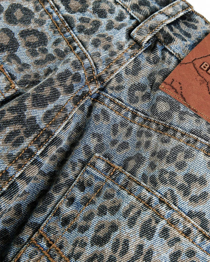Vintage Leopard Print Barrel Jeans | LCDEGO Streetwear