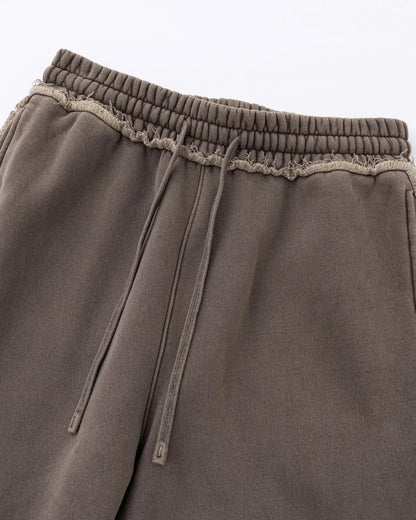 Wash Patchwork Straight Leg Sweatpants | LCDEGO Streetwear