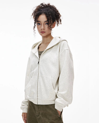 Blank French Terry Zip Up Hoodies | LCDEGO Streetwear